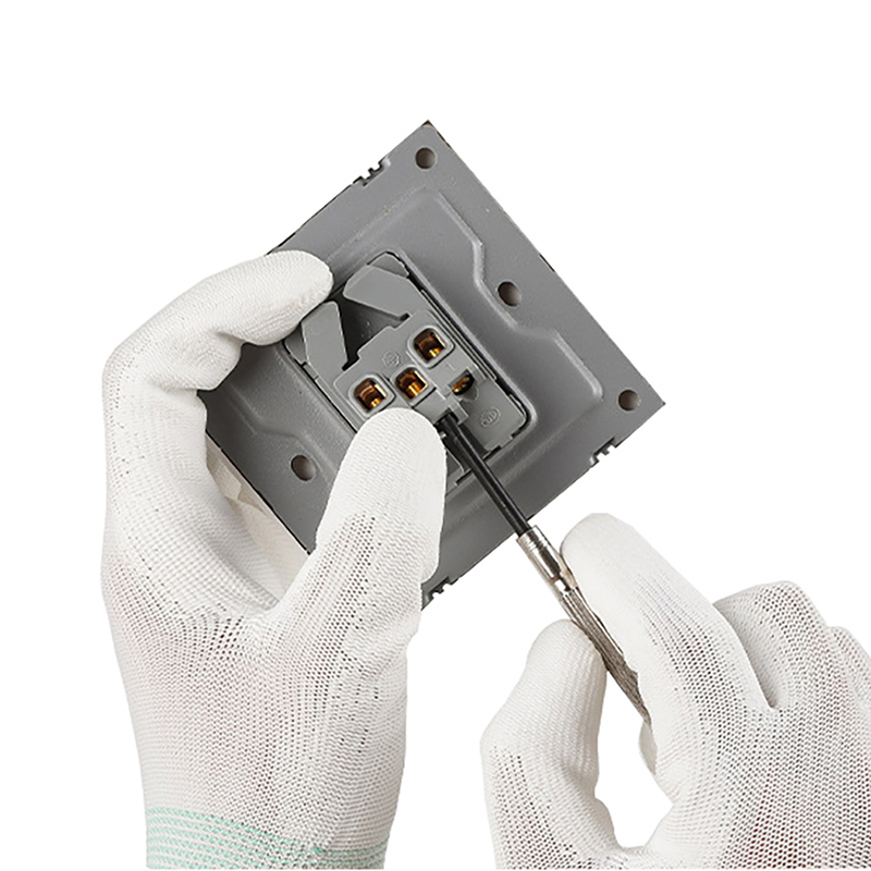 Nylon palm pu gecoate handschoen