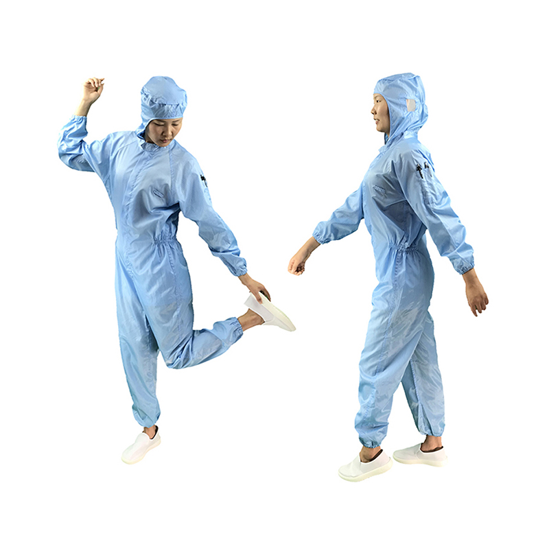 Anti -statische mid -open jumpsuit met capuchon